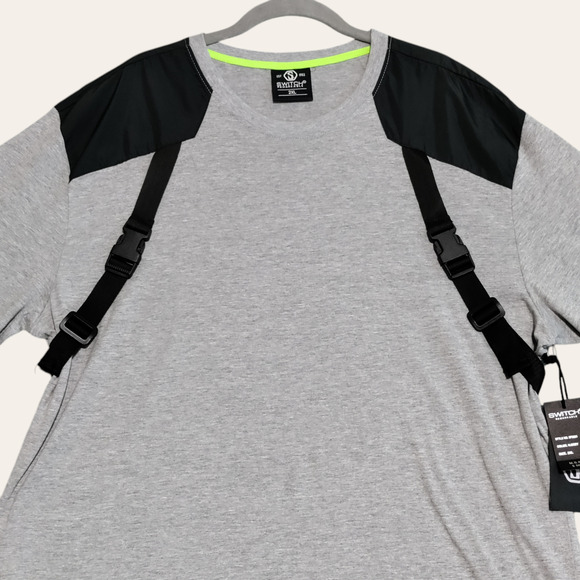 Switch Remarkable Mens 2XL Techwear Utility Long Sleeve Army Buckled T-Shirt NEW - Picture 6 of 16